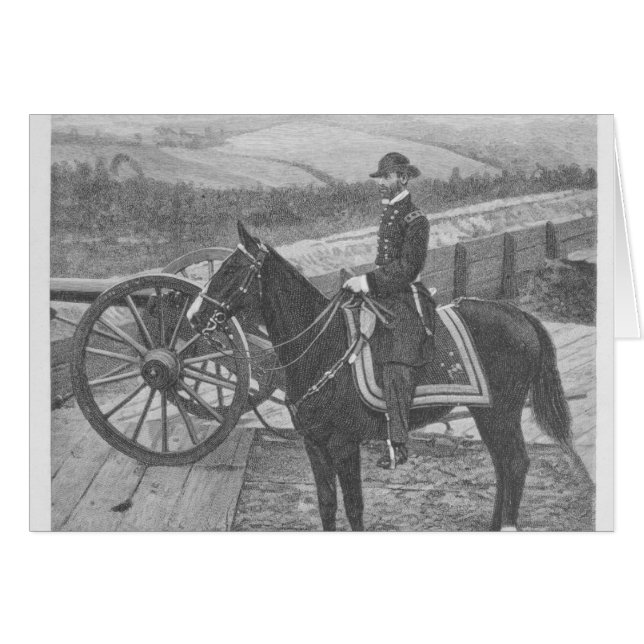 General William Tecumseh Sherman vid Atlanta Hälsningskort (Framsidan Horizontal)