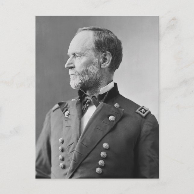 General William Tecumseh Sherman Vykort (Framsida)