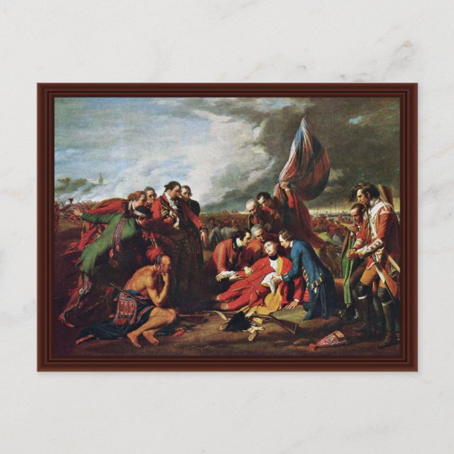 General Wolfes död efter Väster, Benjamin Vykort (Framsida)