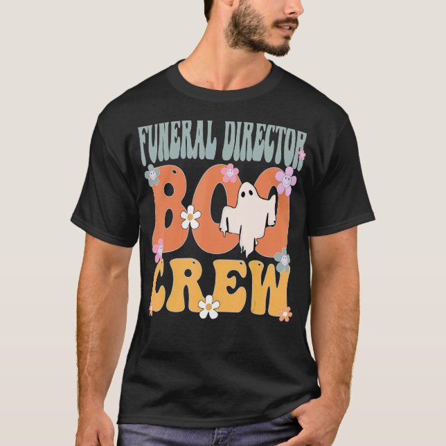 Generaldirektör Boo Crew Ghost Groovy Halloween F T Shirt (Framsida)