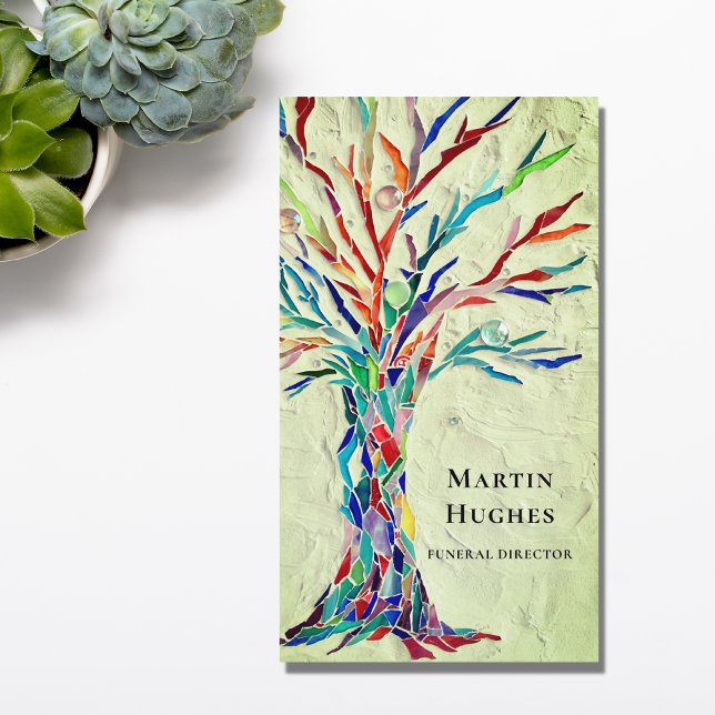 Generaldirektör Livets träd Grönt Visitkort (Skapare uppladdad)