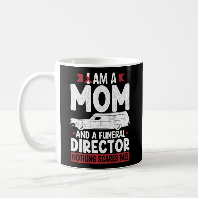 Generaldirektör Mamma Embalmer Mortician Kaffemugg (Vänster)