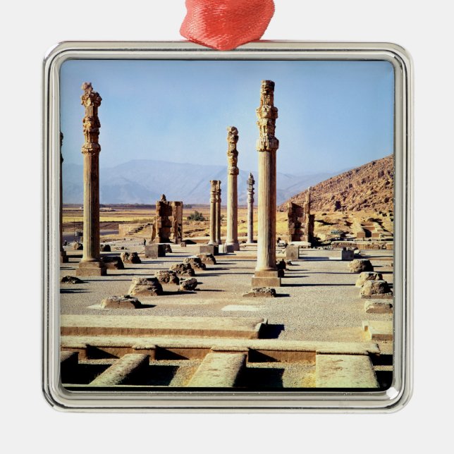 Generalen beskådar av den Apadana grundade c.518en Julgransprydnad Metall (Framsidan)