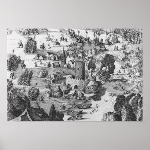 Generalen beskådar av striden av Muhlberg Poster