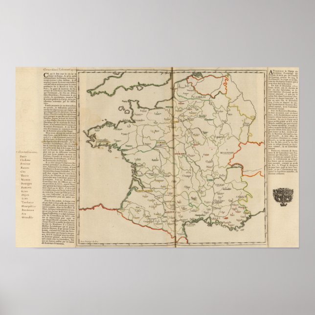 Generaliteter av Frankrike Poster (Framsidan)