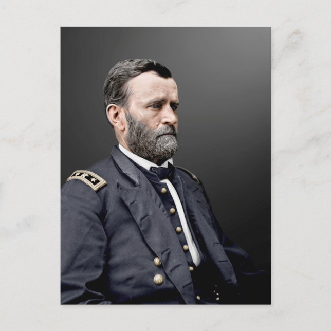 Generallöjtnant Ulysses S. Grant Vykort (Framsida)