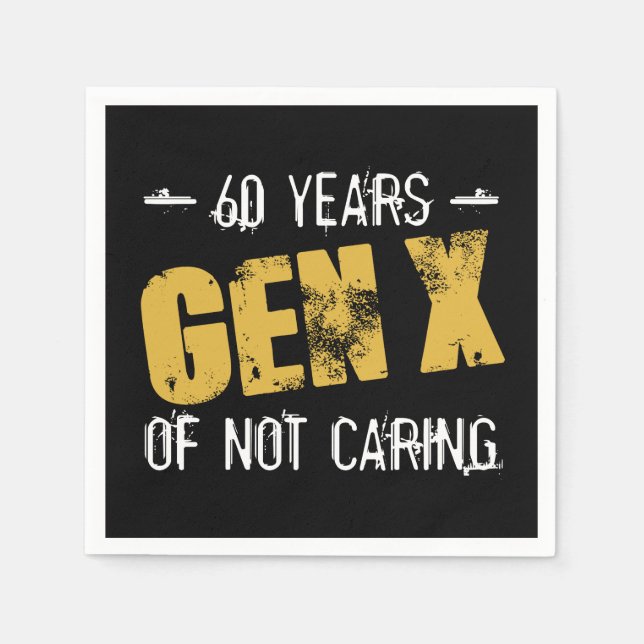Generallöjtnant X 60 Birthday Pappersservett (Framsidan)
