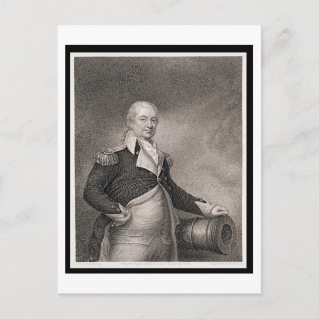 Generalmajor Henry Knox (1750-1806) graverad av J. Vykort (Framsida)