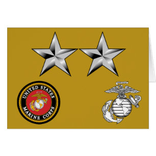 Generalmajor vid USMC 0-8 Hälsningskort
