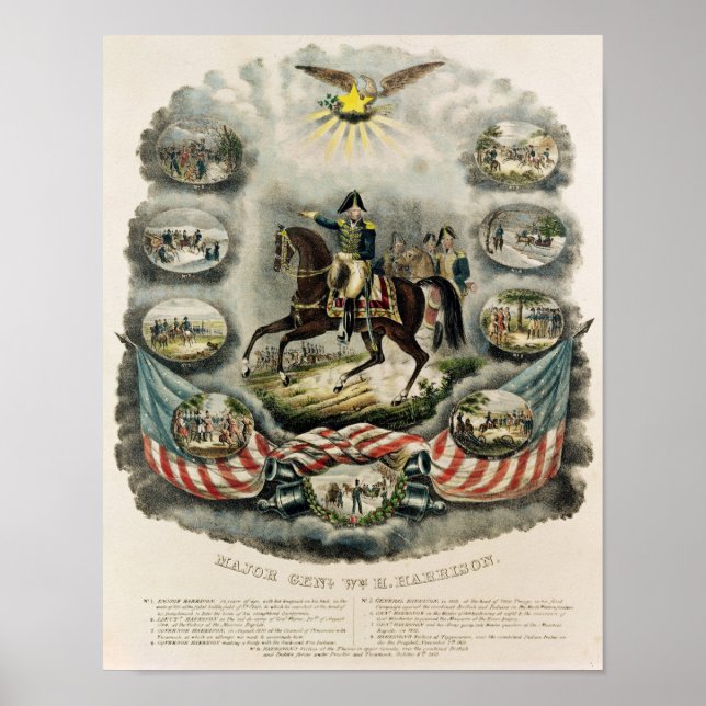 Generalmajor William Henry Harrison, 1813 Poster (Framsidan)
