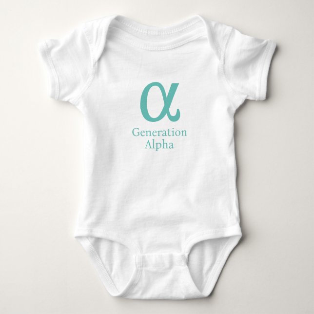 Generation Alpha Greek-symbolen Baby T Shirt (Framsida)