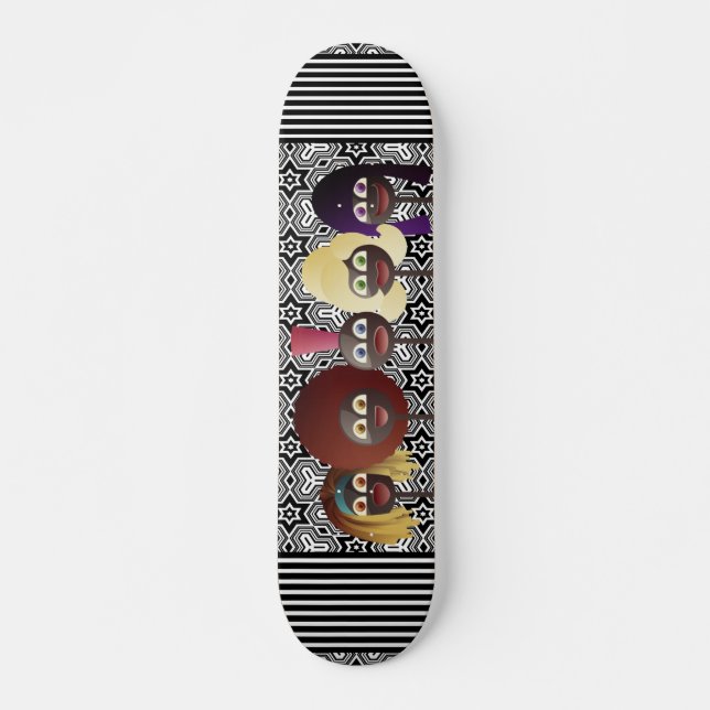 Generation av afrikanska amerikanska kvinnor skateboard bräda 19,5 cm (Framsida)