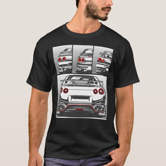 Generation Of Nissan Gtr Series 168 Classic T-Shir T Shirt (Framsida)