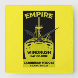 Generation Windrush Fyrkantig Klocka