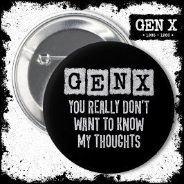 Generation X 80s Kid Gen X Gen Xer Funny Gen X Knapp
