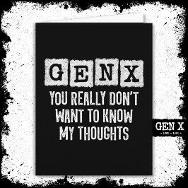 Generation X 80s Kid Gen X Gen Xer Funny Gen X Kort