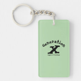 Generation X-akrylisk nyckelkedja
