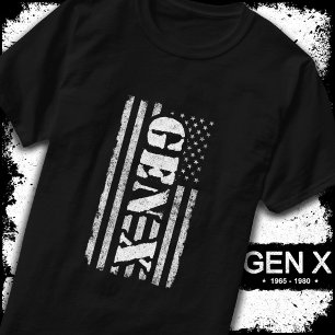 Generation X American Flagga Proud Gen Xer Gen X T Shirt
