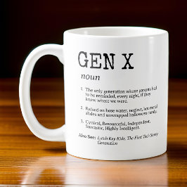 Generation X Definition Typography Mugg