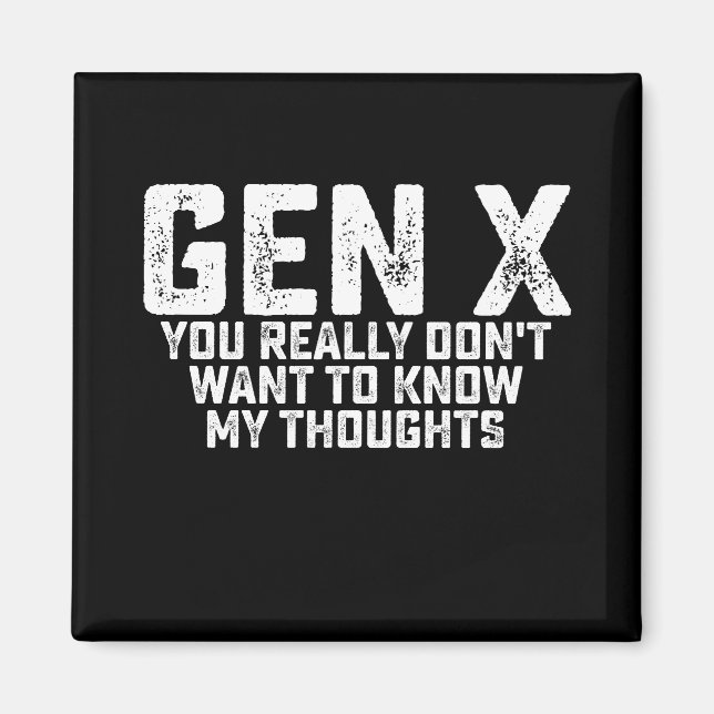 Generation X Du Vill Inte Veta Mina Tankar Magnet (Framsidan)