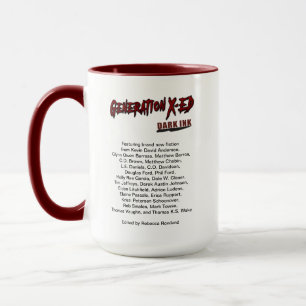 Generation X-ed 15 oz mugg med författare namn