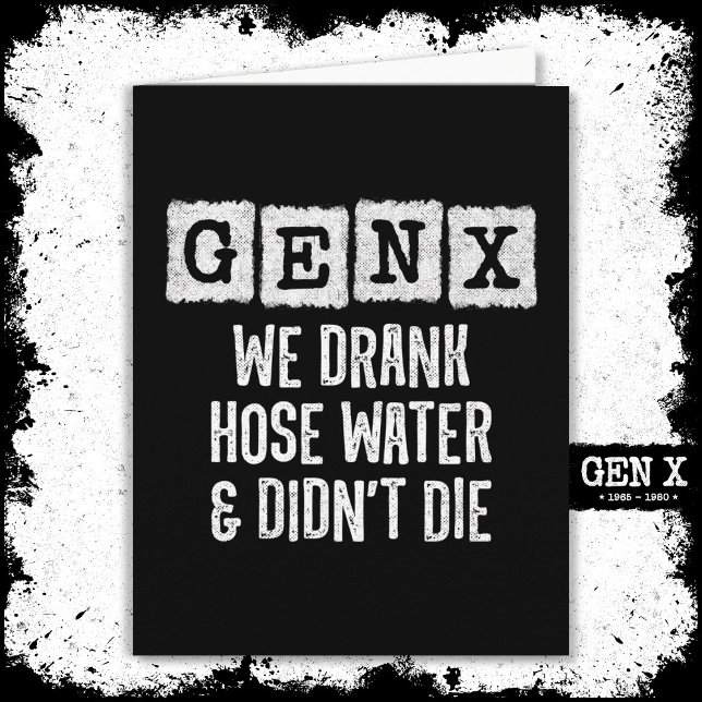 Generation X Gen X Hose Vatten Gen Xer Funny Gen X Kort (Skapare uppladdad)
