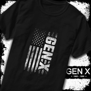 Generation X Gen Xer Gen X American Flagga Gen X T Shirt