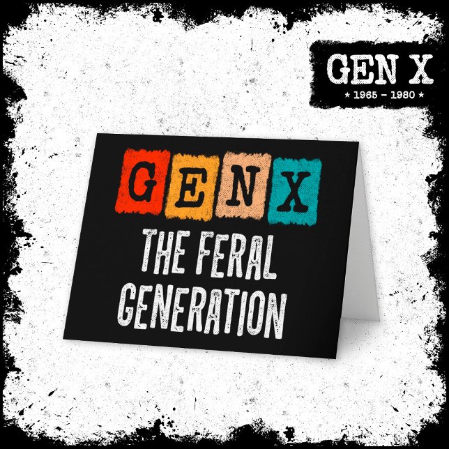 Generation X Gen Xer Gen X Feral Generation Kort (Skapare uppladdad)