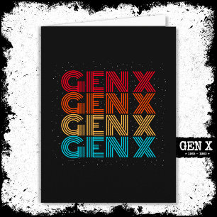 Generation X Gen Xer Gen X Retro Vintage 80s Gen X Kort
