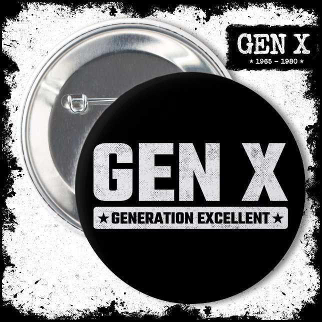Generation X Gen Xer Generation Excellent Gen X Knapp (Skapare uppladdad)