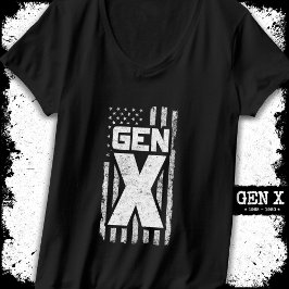 Generation X Gen Xer Proud American Flagga Gen X T Shirt