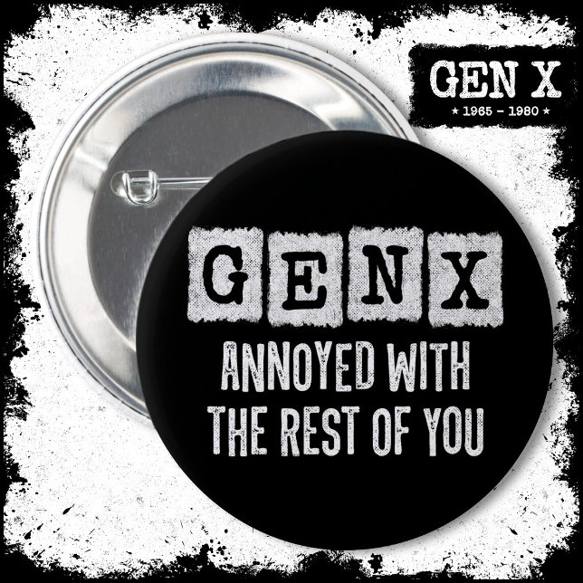 Generation X Gen Xer som är irriterad på resten av Knapp (Skapare uppladdad)