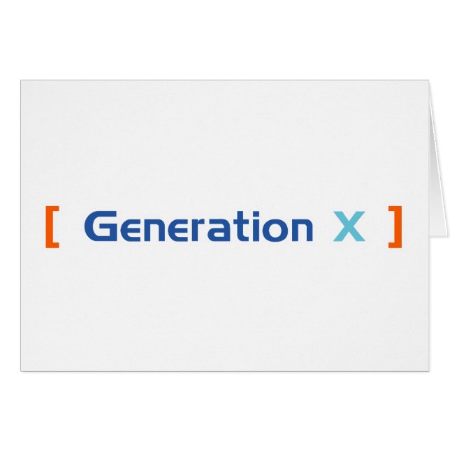 GENERATION X HÄLSNINGSKORT (Framsidan Horizontal)