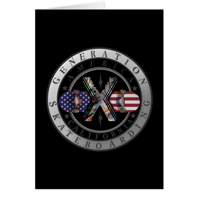 Generation X Kalifornien Hälsningskort (Framsidan)