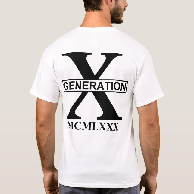 GENERATION X - MCMLXXX (1 980) T SHIRT (Baksida)