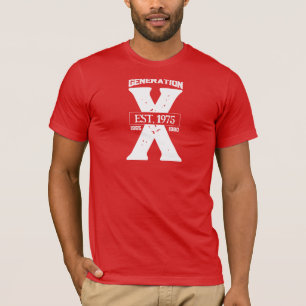 Generation X Personlig Red and White T-Shirt