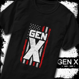 Generation X Proud Gen Xer American Flagga Gen X T Shirt
