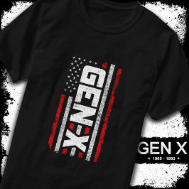 Generation X Proud Gen Xer American Flagga Gen X T Shirt