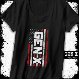 Generation X Proud Gen Xer American Flagga Gen X T Shirt
