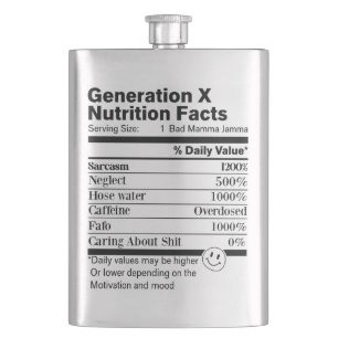 Generation X Roliga Näringsfakta Sarcasm Försumm Fickplunta