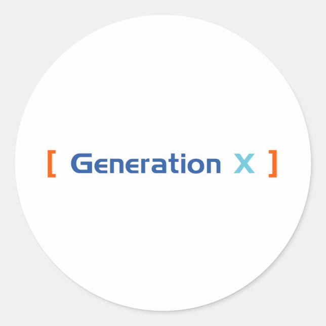 GENERATION X RUNT KLISTERMÄRKE (Framsida)