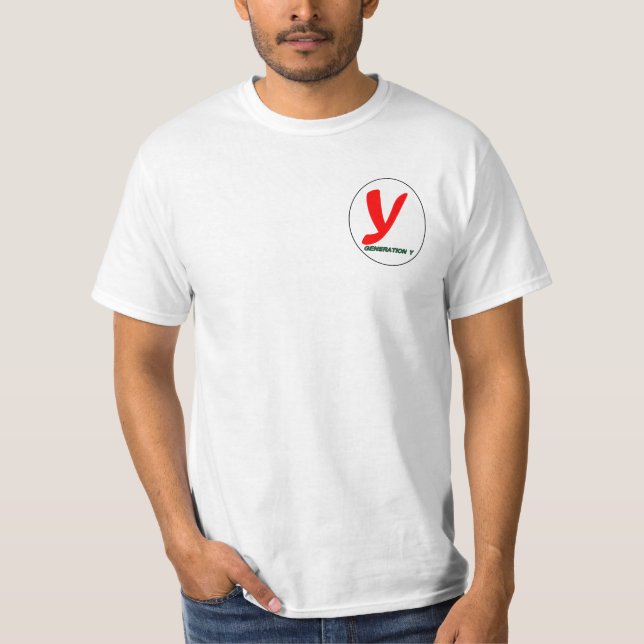 Generation Y T-shirt bröstlogotyp (Framsida)
