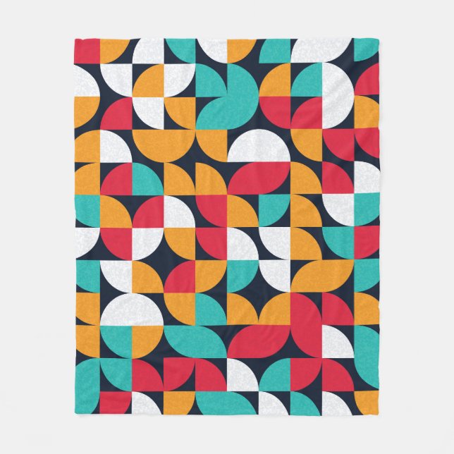 Generativ konst: Färgfull triangel Mönster Fleecefilt (Framsidan)