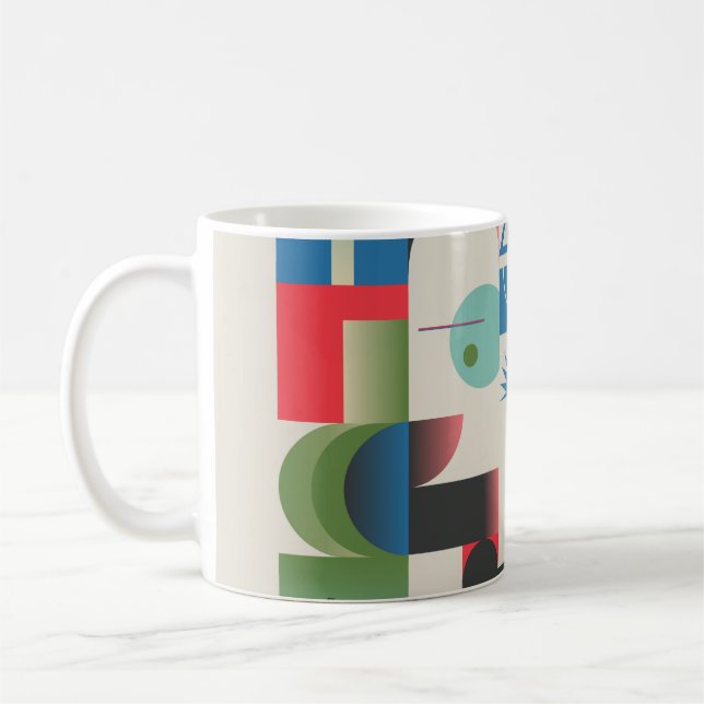 Generativ teckningsgrafik av bisarr komp kaffemugg (Vänster)