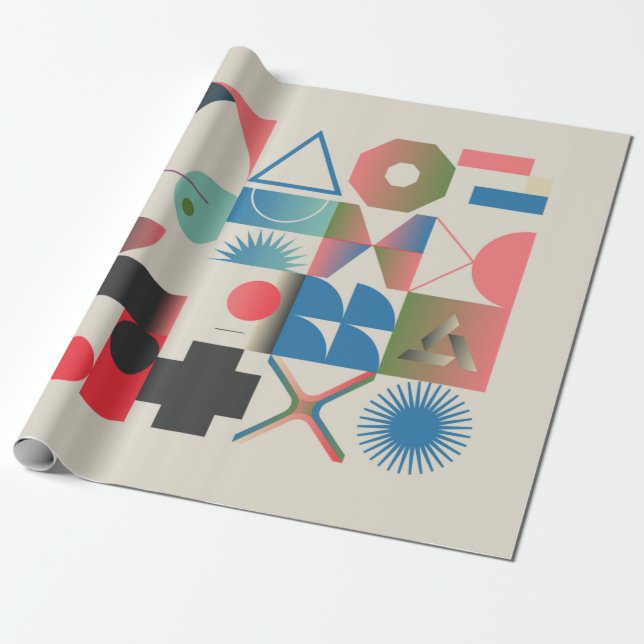 Generativ teckningsgrafik av bisarr komp presentpapper (Utrullad)