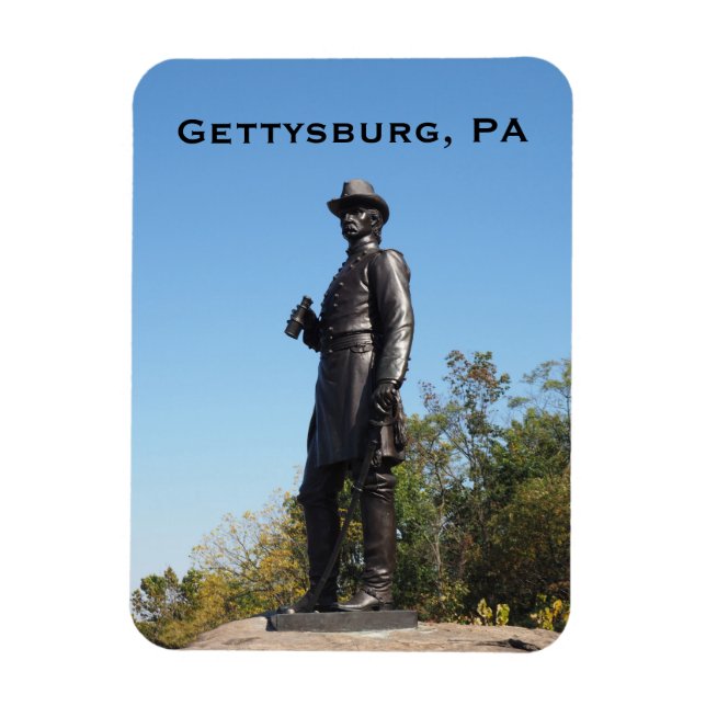 Generell Warren-staty i Gettysburg PA Magnet (Vertikal)