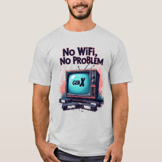 Generera X "No WiFi, No Problemo" Retro T-Shirt