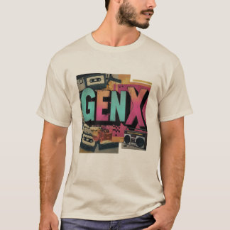 Generera X Retro-kassettbandsdesign fet 80 s T Shirt