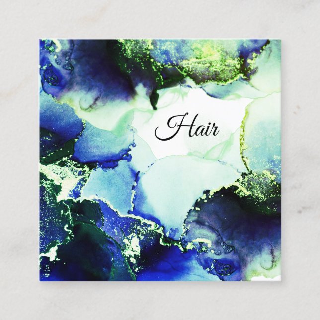 *~* Generic . Girly Nagel Lash Reiki Hair Fyrkantigt Visitkort (Framsida)