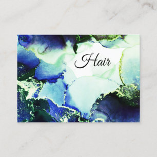 *~* Generic Hair Nagel Lash Teal Reiki Glitter Visitkort